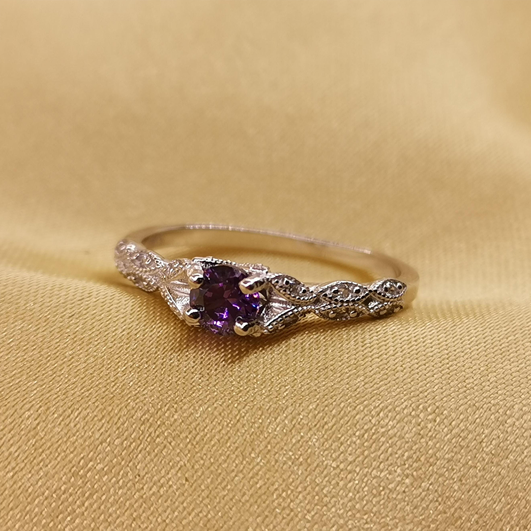 Choosing Peace Flaunting Amethyst Ring