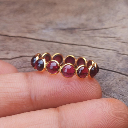 Choosing Me Red Garnet Eternity Promise Ring