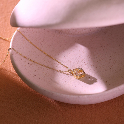 Self Love and Inner Peace Tiny Moon and Star Necklace