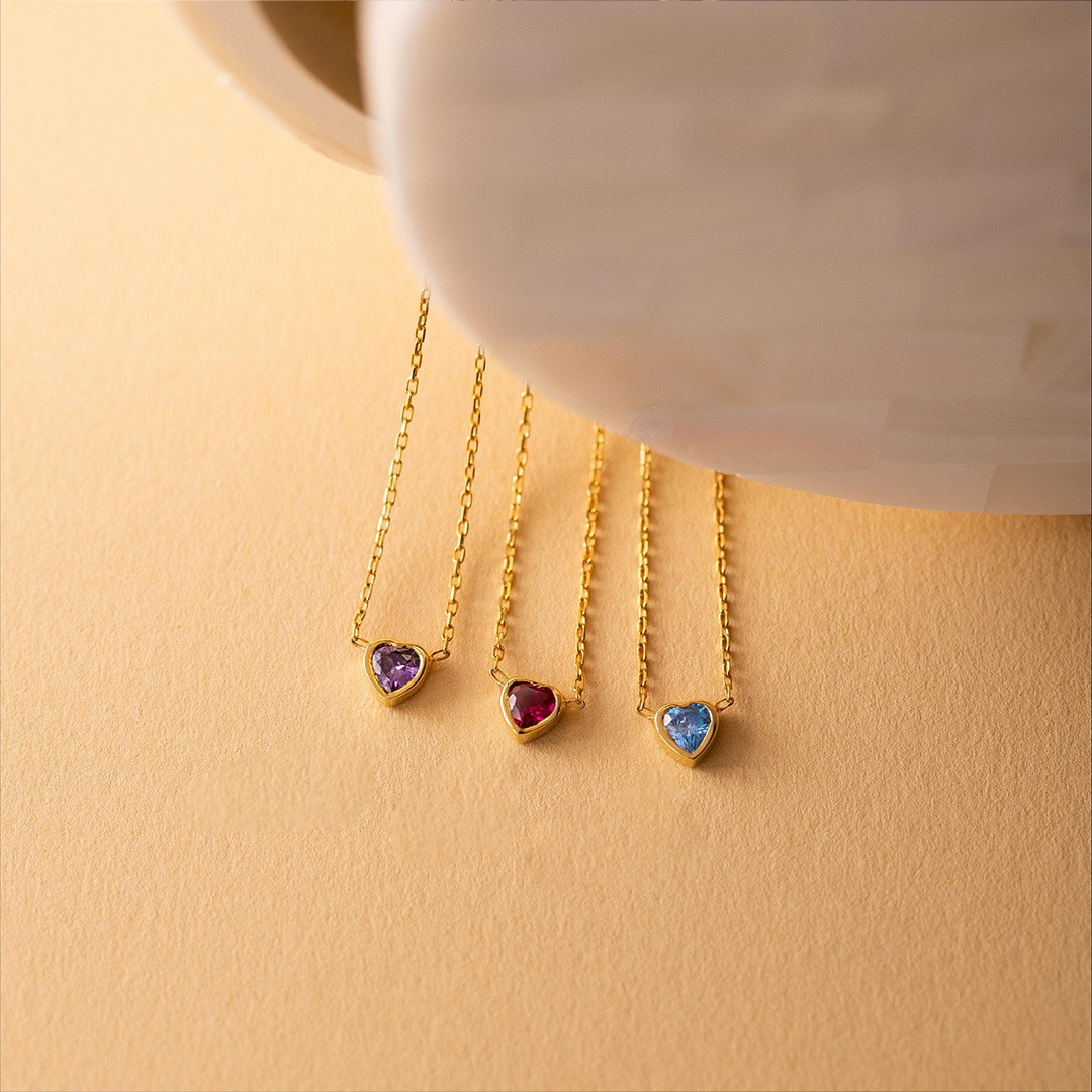 Choosing Myself Custom Heart Birthstone Necklace