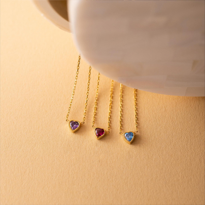 Choosing Myself Custom Heart Birthstone Necklace