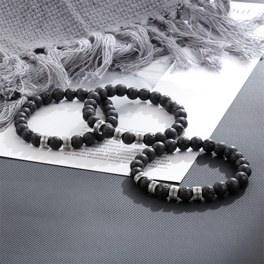 Personalized 1-6 Names Beaded Bracelet