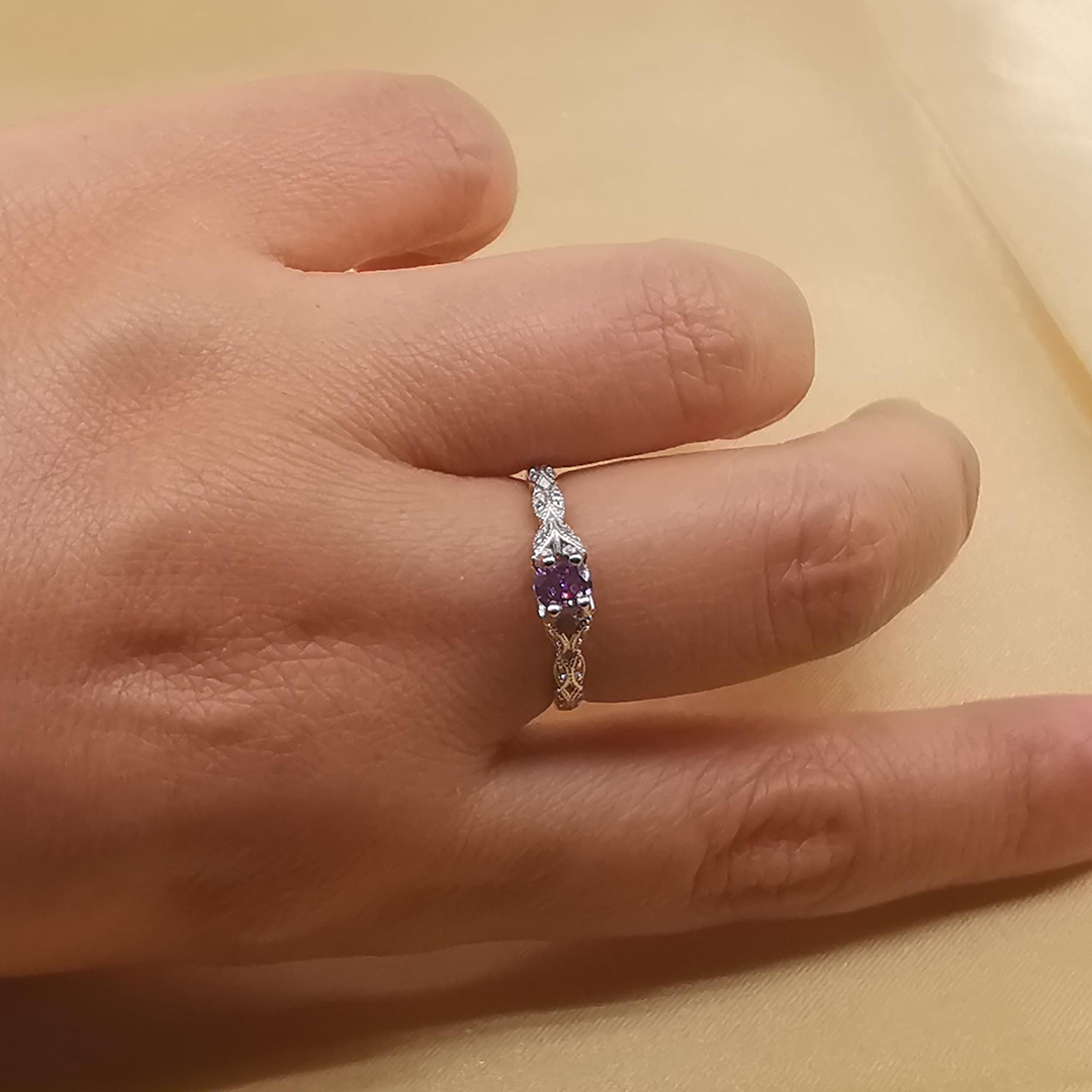 Choosing Peace Flaunting Amethyst Ring