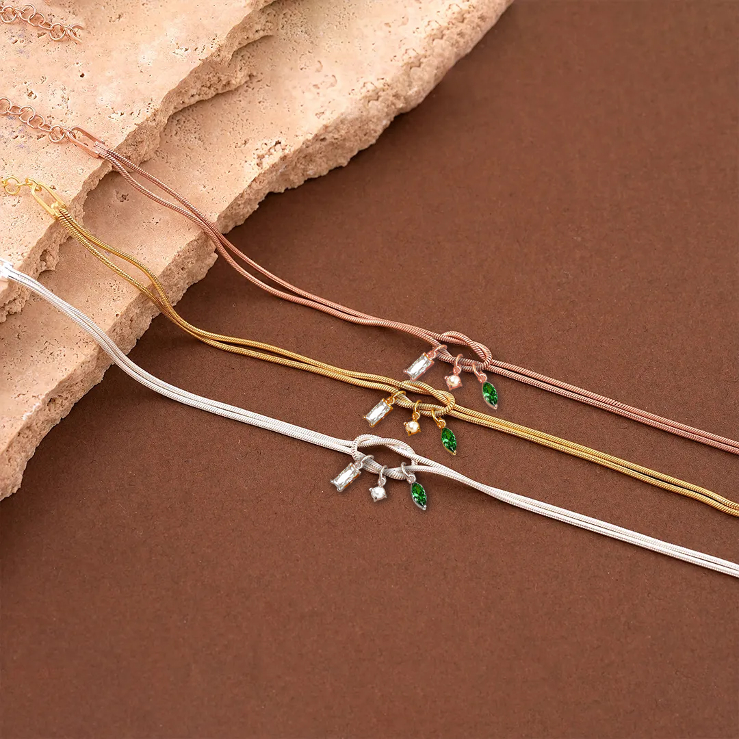 Tied in Love Custom Birthstone Bracelet