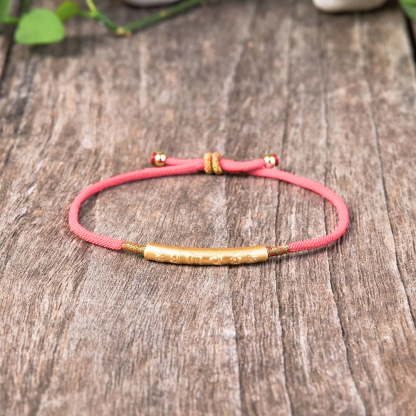 Tibetan Pink String Bracelet for Healing & Hope