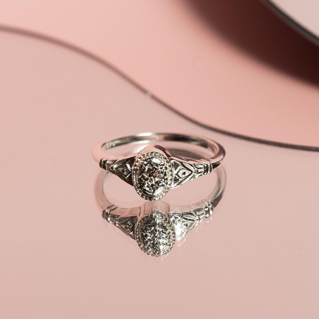 To Me From Me Forget-Me-Not Cremains Ring