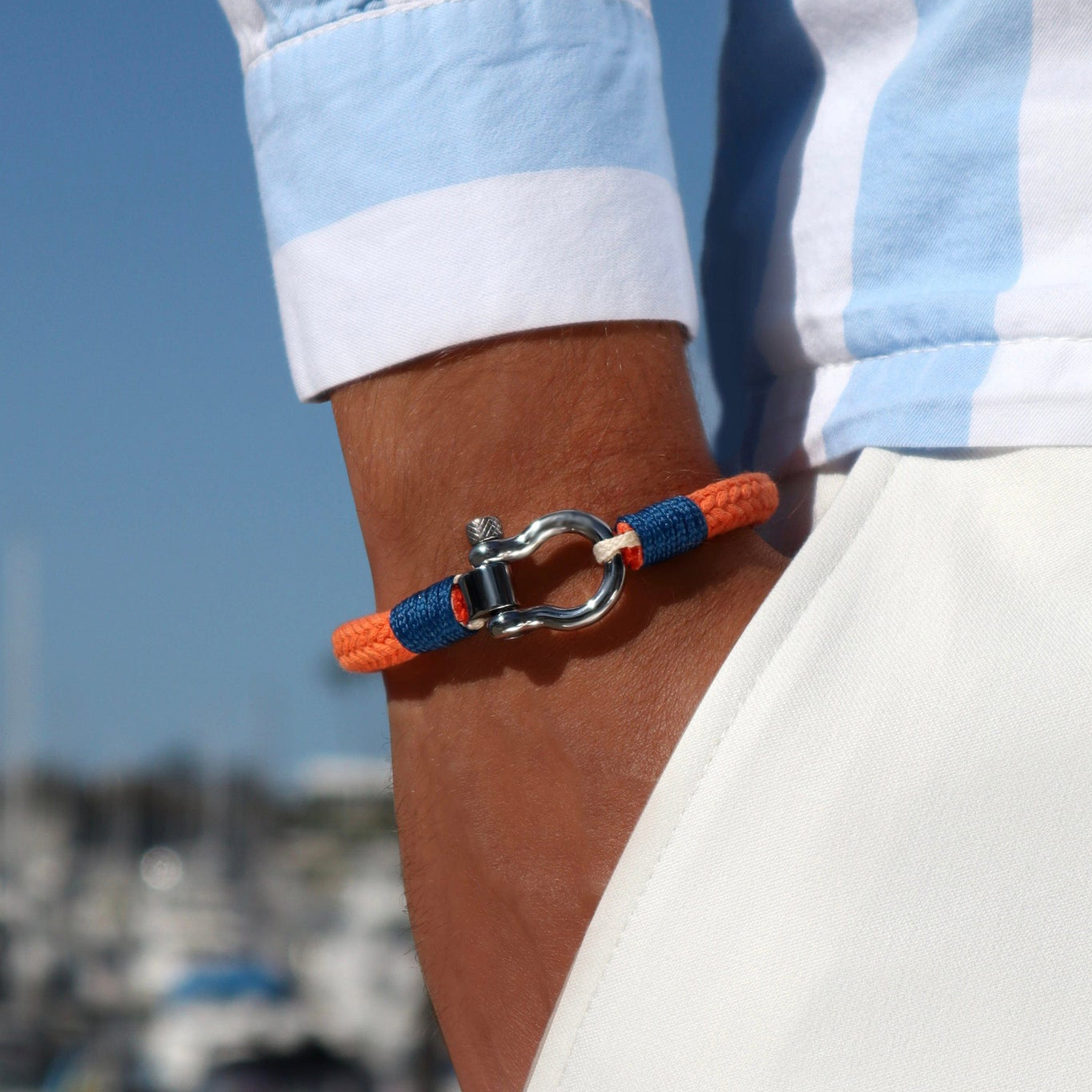 Multiple Sclerosis Awareness Omega Orange Bracelet