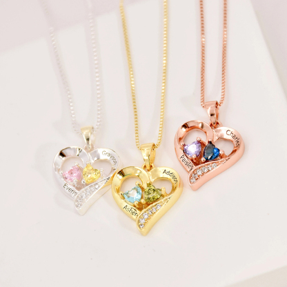Personalized YOU & ME Stones And Names Love Necklace