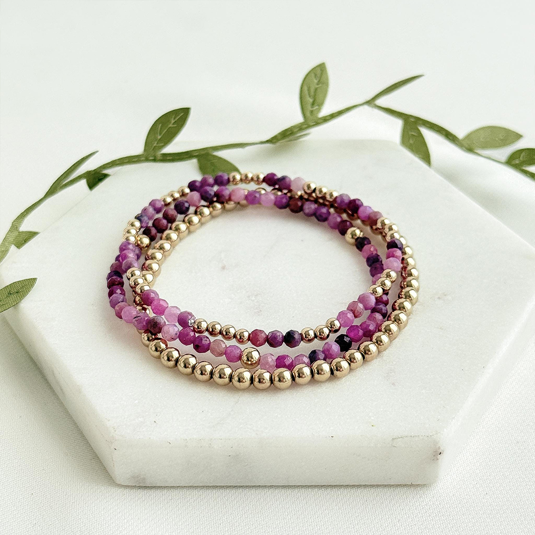 Alzheimer Dementia Awareness Still Here Triple Bracelet Set