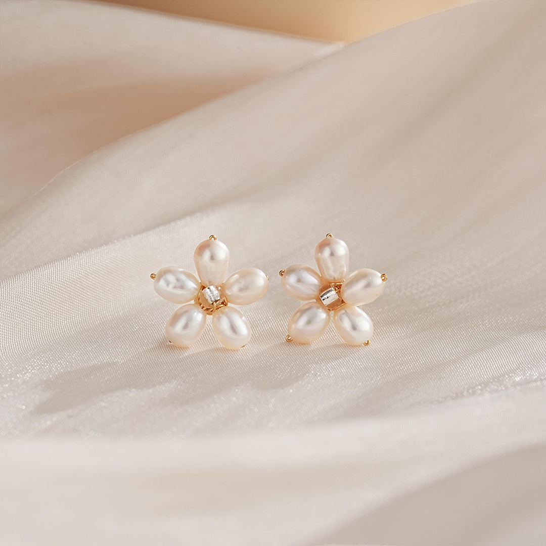 Bridal Freshwater Pearl Drop Earrings
