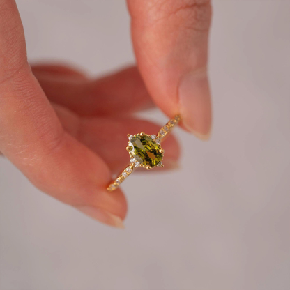 Kidney Disease Awareness Peridot Ring