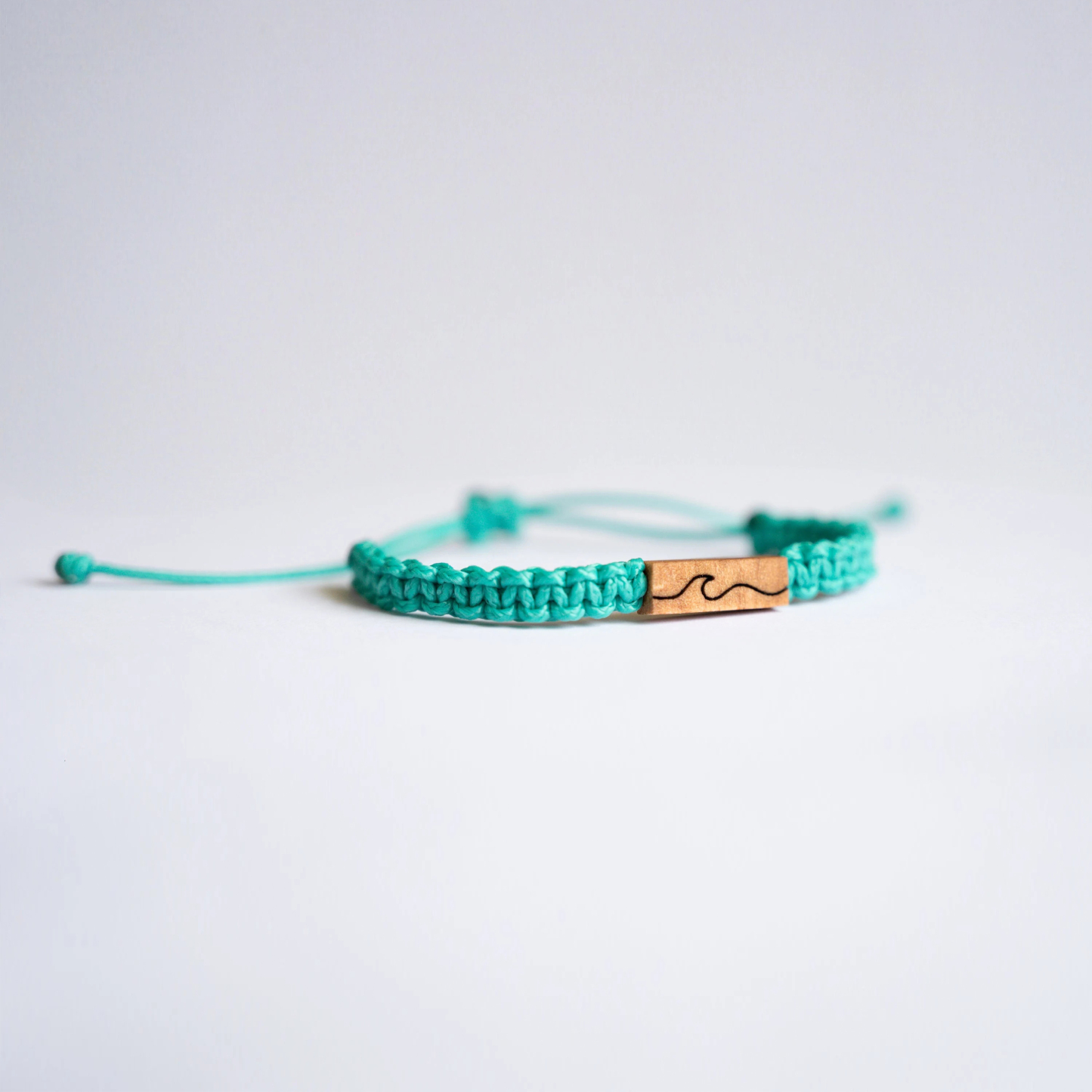 Ocean Wave Reclaimed Wood Adjustable Bracelet