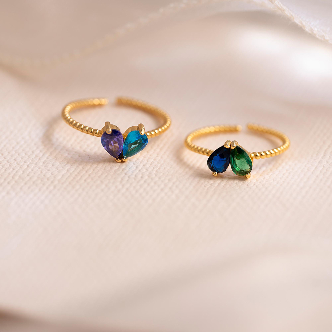 Always in Heart Personalized Daughter Birthstone Ring