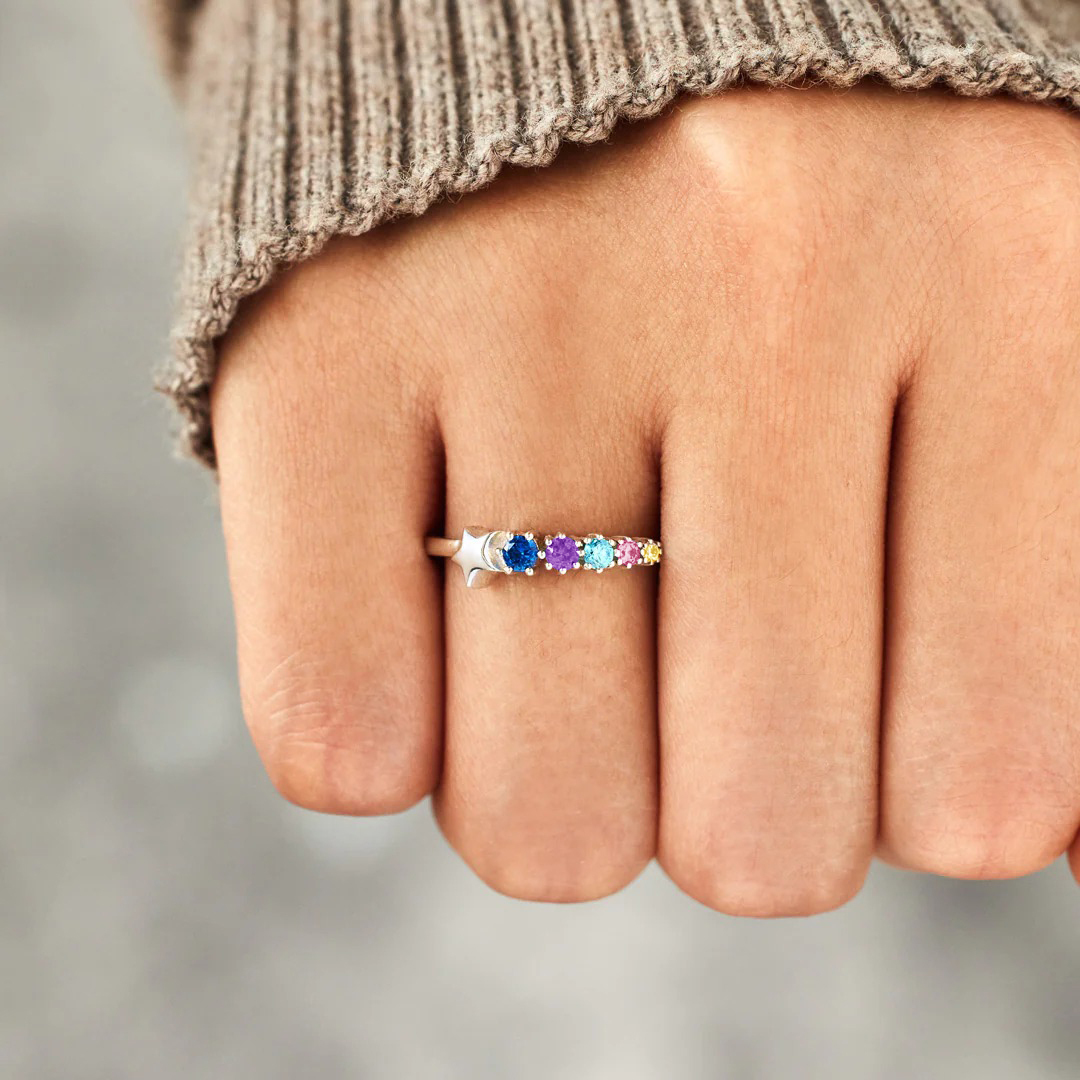 Grandma's Tear of Joy Shooting Star Ring