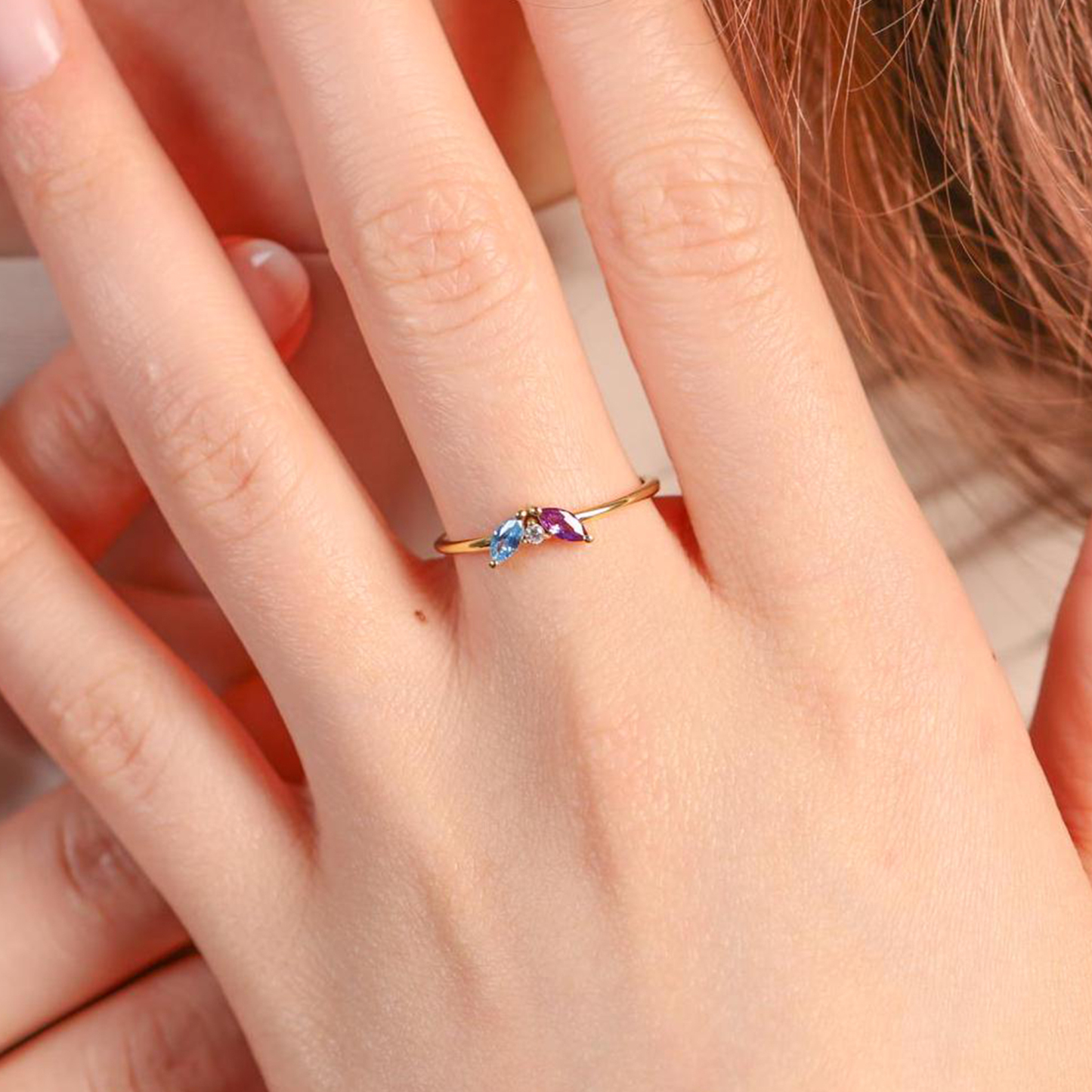 Family Love Personalized Birthstone Ring