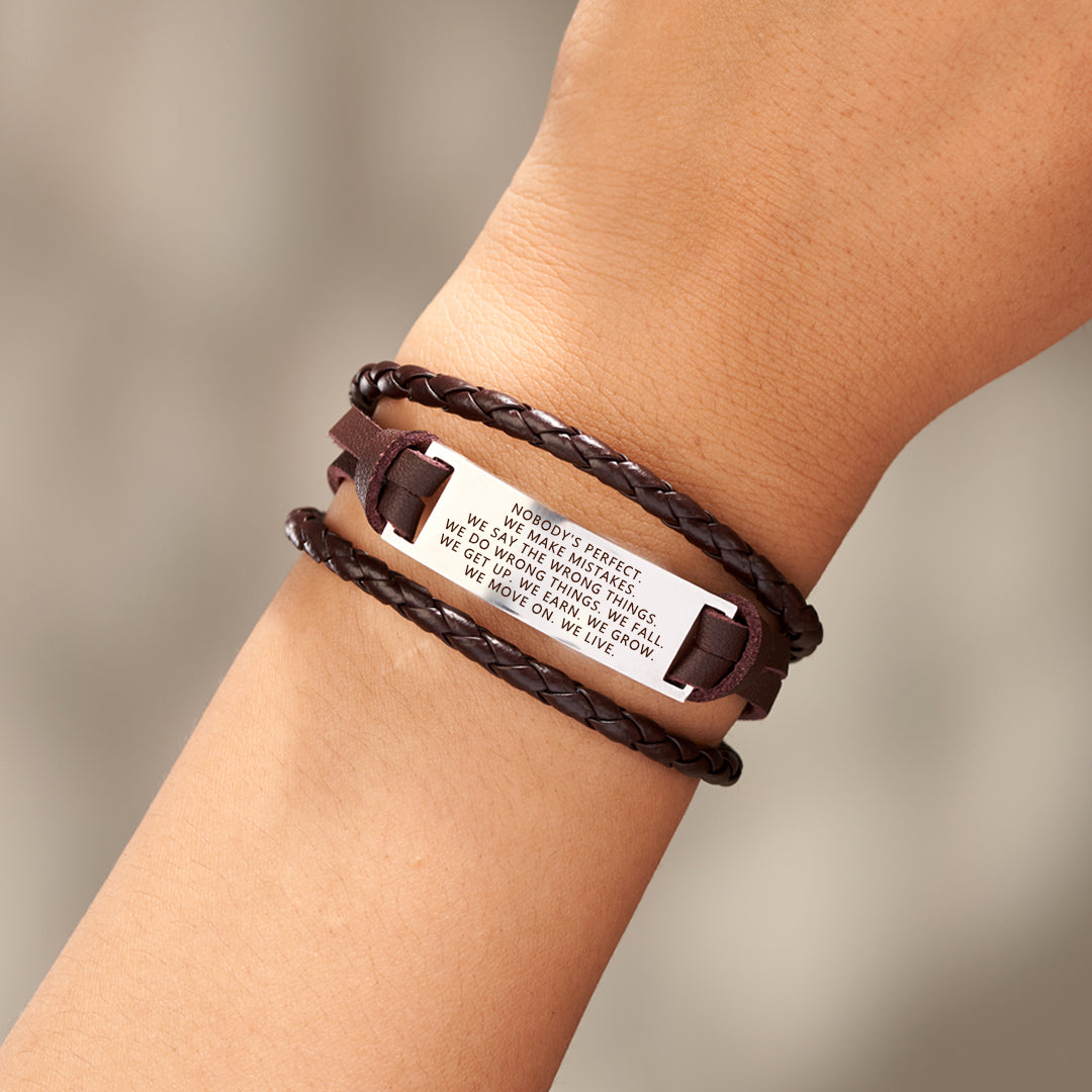 Embrace Imperfections Mindful Woven Bracelet