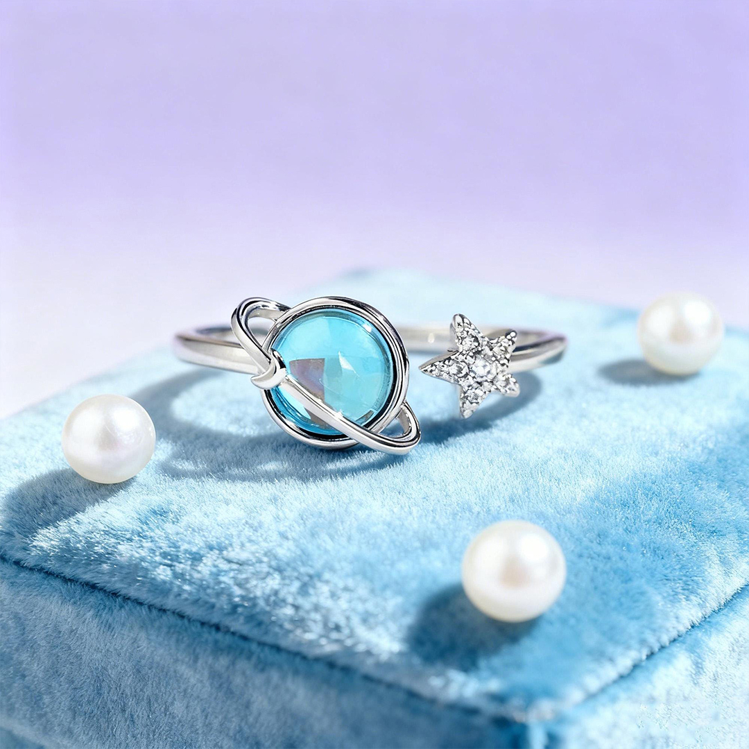 Don't Be Afraid Spinning Star Fidget Adjustable Ring