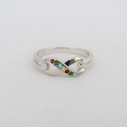 Autism Awareness Emerald Infinity Ring