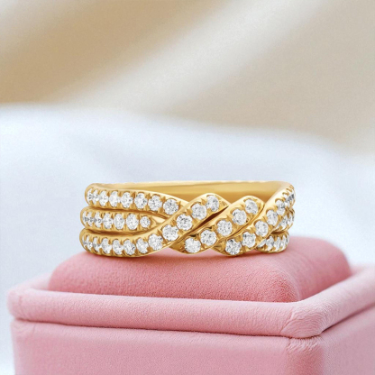 Angel’s Knot Twisted Diamonds Ring