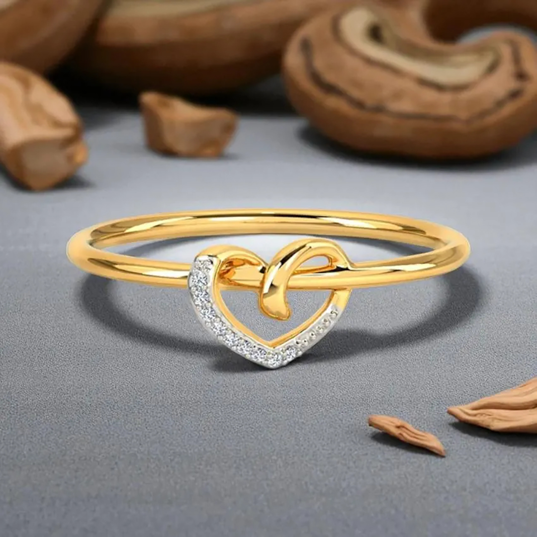 Angel’s Knot Diamond Heart Ring