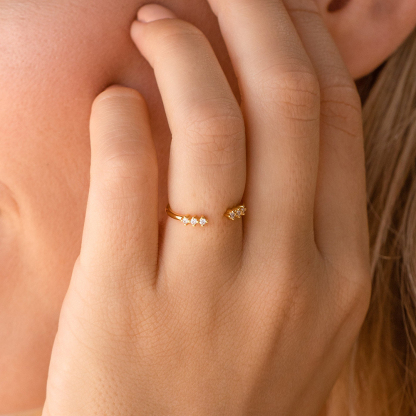 Self Love Reminder Dainty Open Diamond Ring