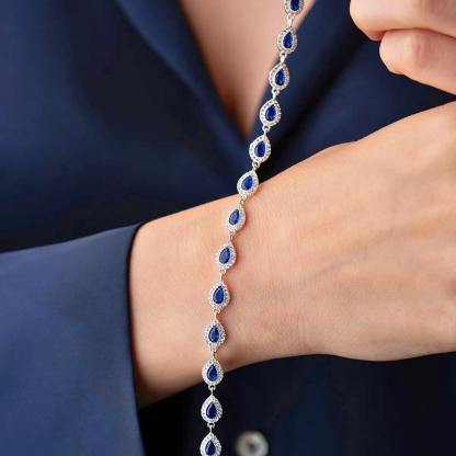 Colorectal Cancer Awareness Blue Tennis Bracelet