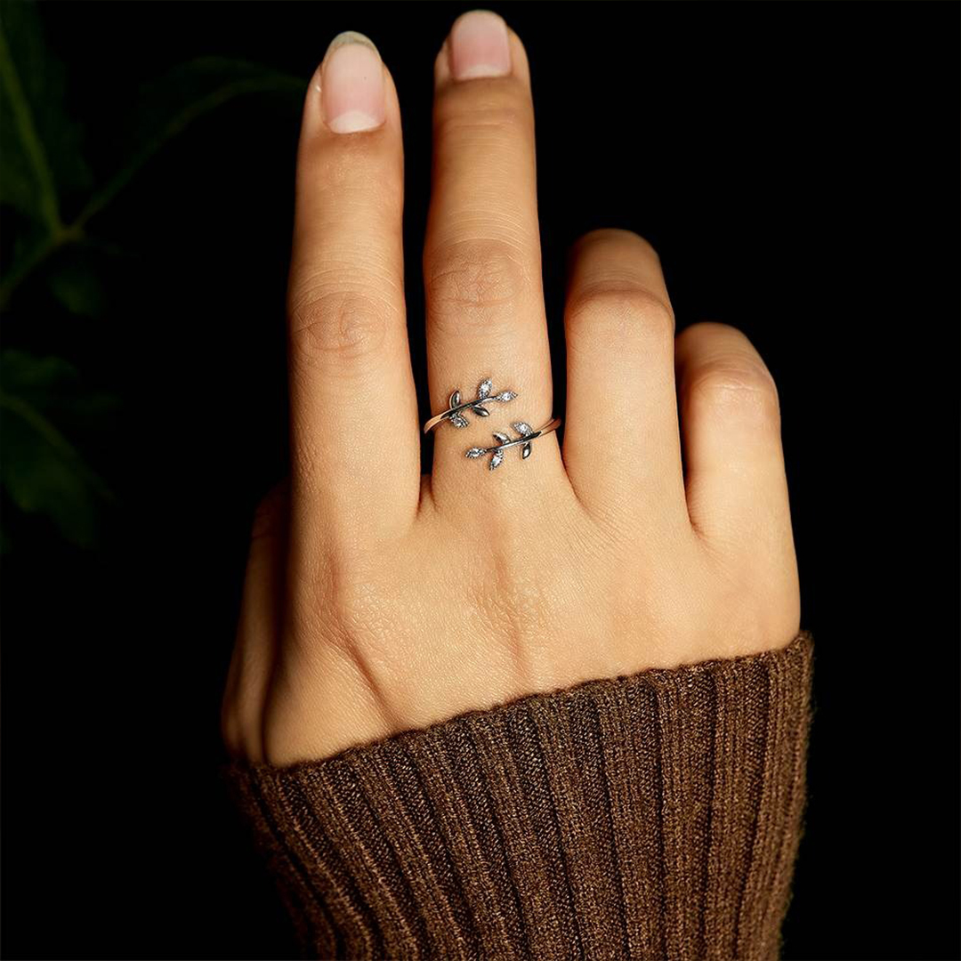 "BE-LEAF in yourself like I do" Leaves Ring