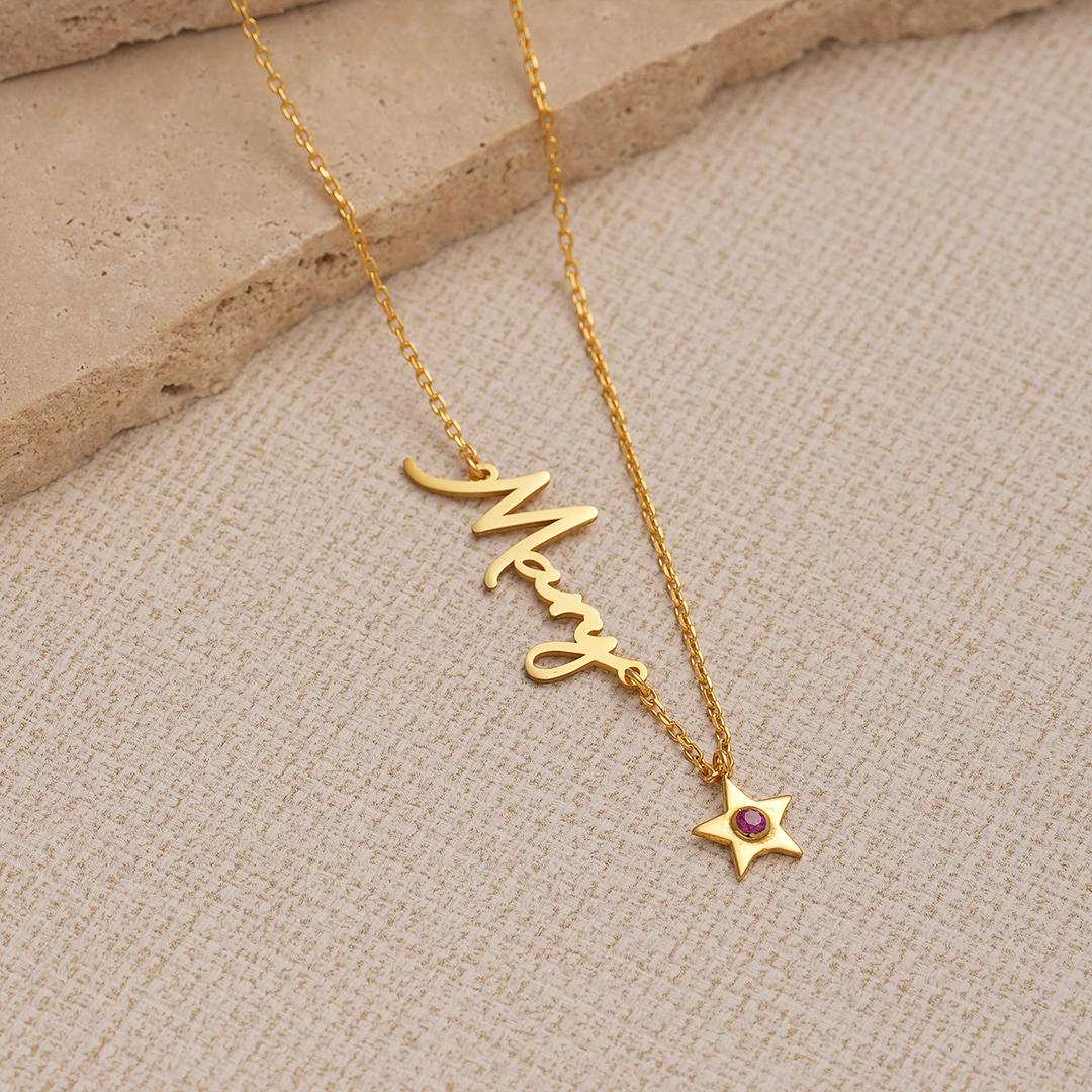 Autism Awareness Personalized Stone And Name Necklace