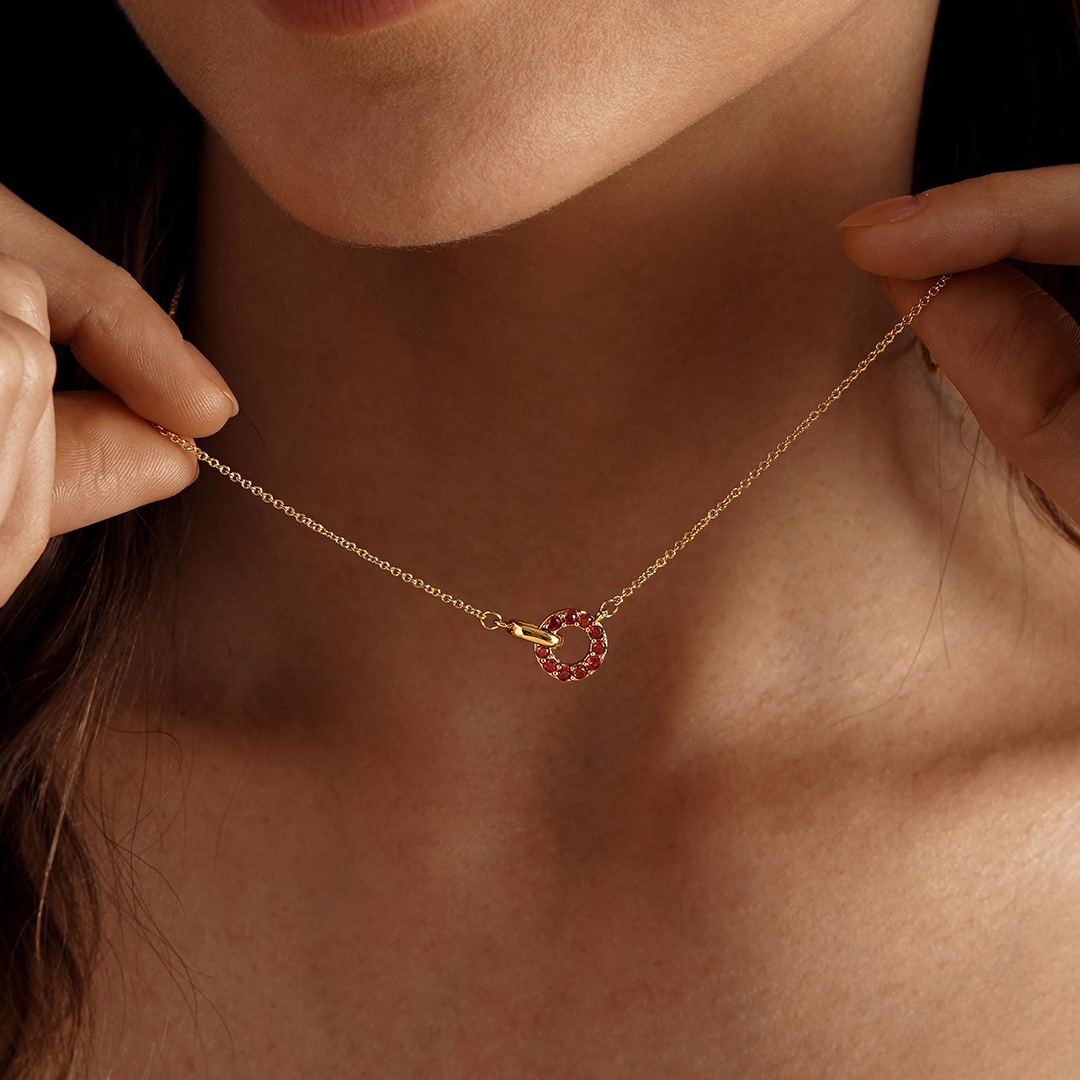 Angel’s Knot Love Minimalist Birthstone Necklace