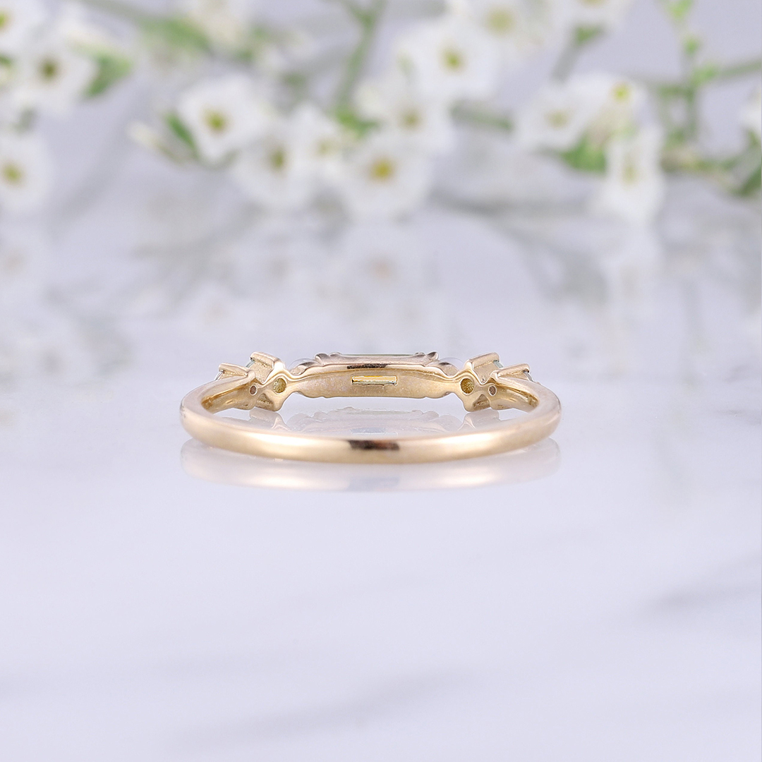 Nobody Fights Alone Multiple Sclerosis Awareness Baguette Pearl Ring