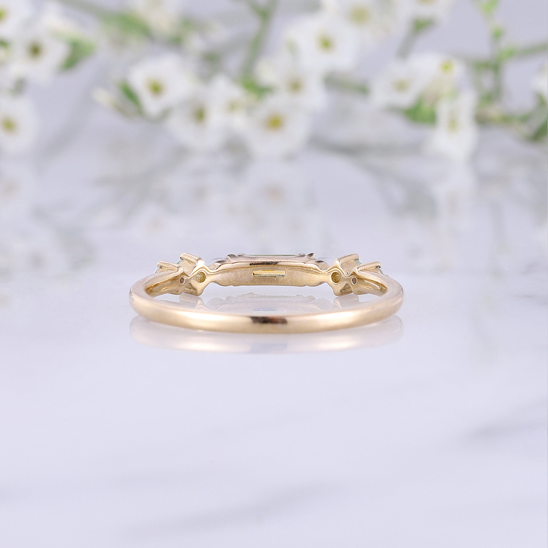 Nobody Fights Alone Multiple Sclerosis Awareness Baguette Pearl Ring