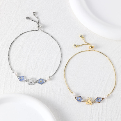 Forever Loved Rainbow Bridge Paw Print Bracelet