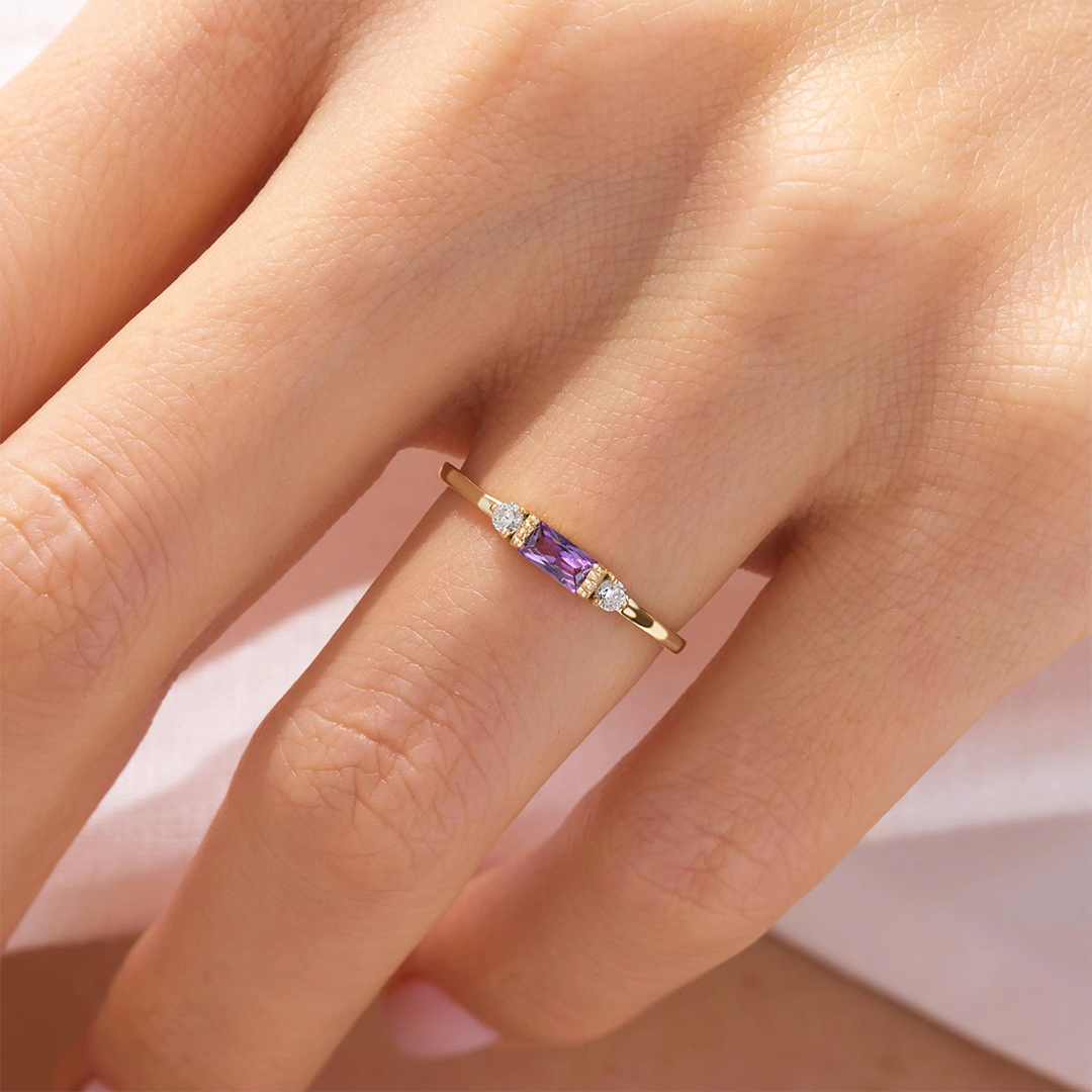 Lupus Awareness Baguette Ring