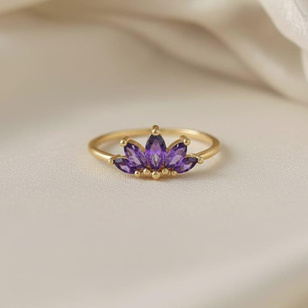Lupus Awareness Purple Crown Ring