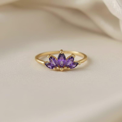 Lupus Awareness Purple Crown Ring