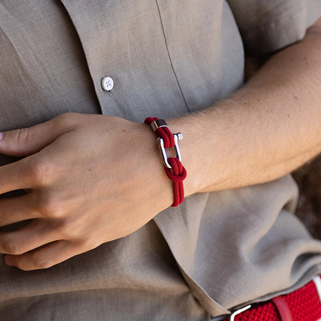 Stronger Than Stroke Red Rope Bracelet