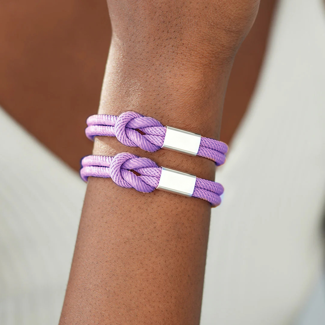Alzheimer Dementia Awareness Purple Knot Bracelet
