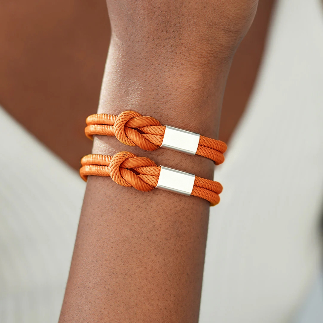 Multiple Sclerosis Awareness Orange Knot Bracelet