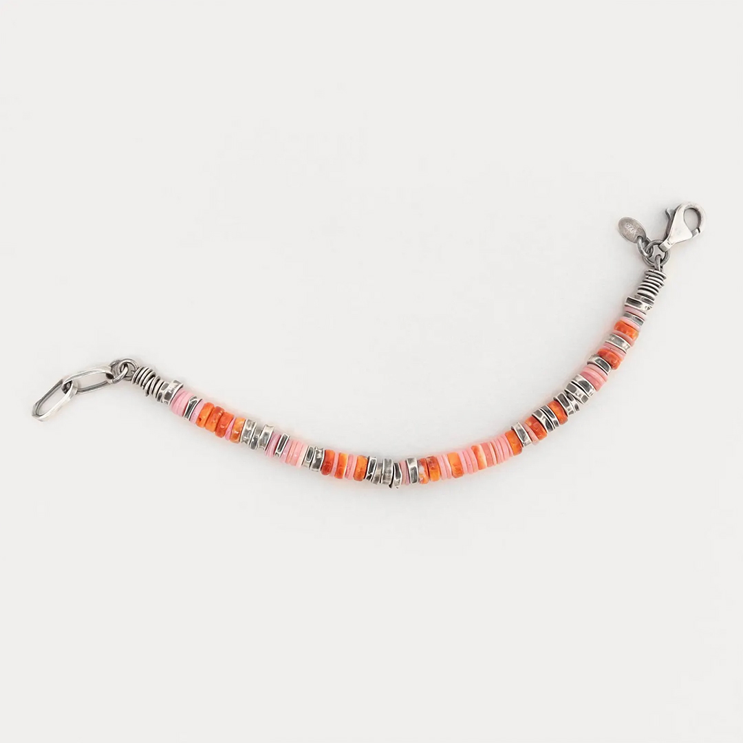 I Am Enough Pink Bead Bracelet