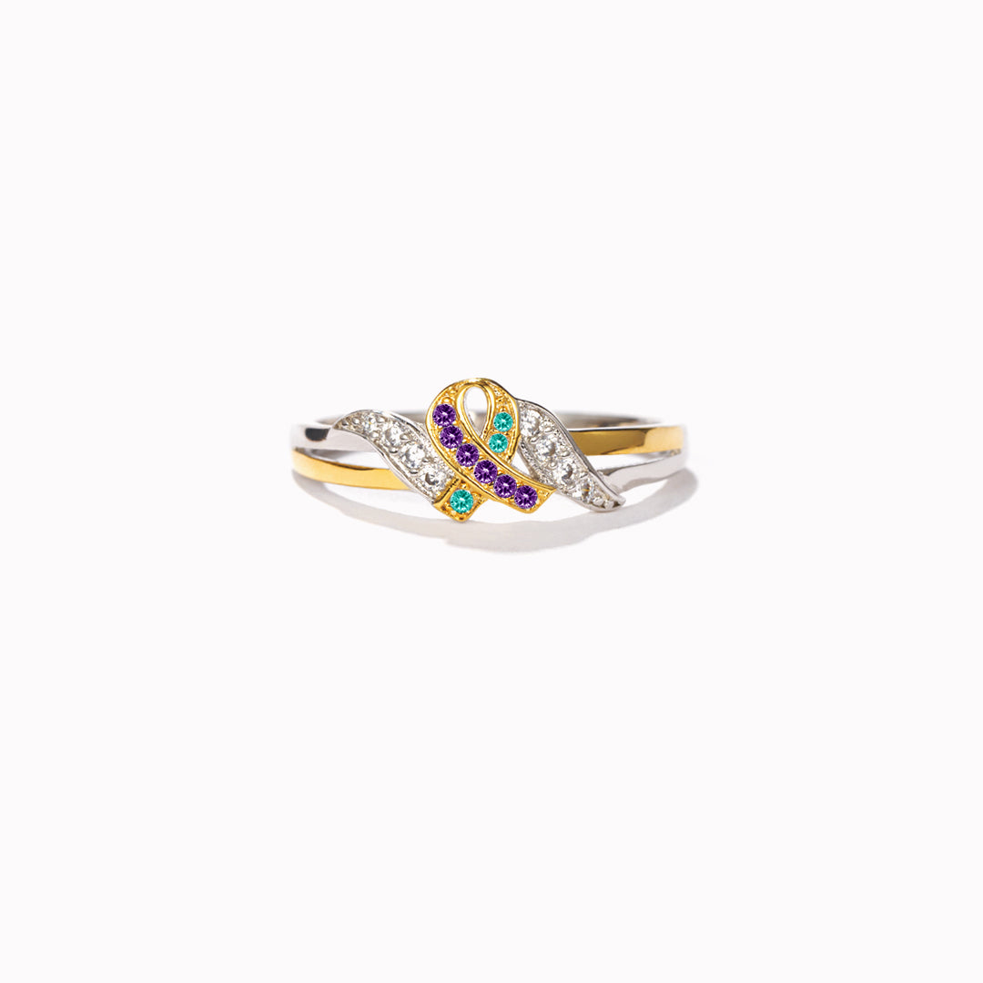 Hold On to Hope Suicide Prevention Ribbon Ring