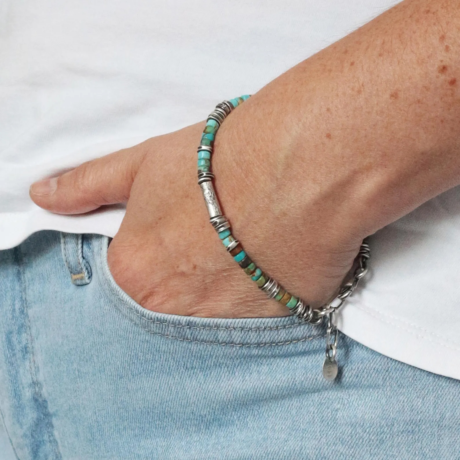 Light Blue Hope and Strength Prostate Cancer Awareness Bracelet