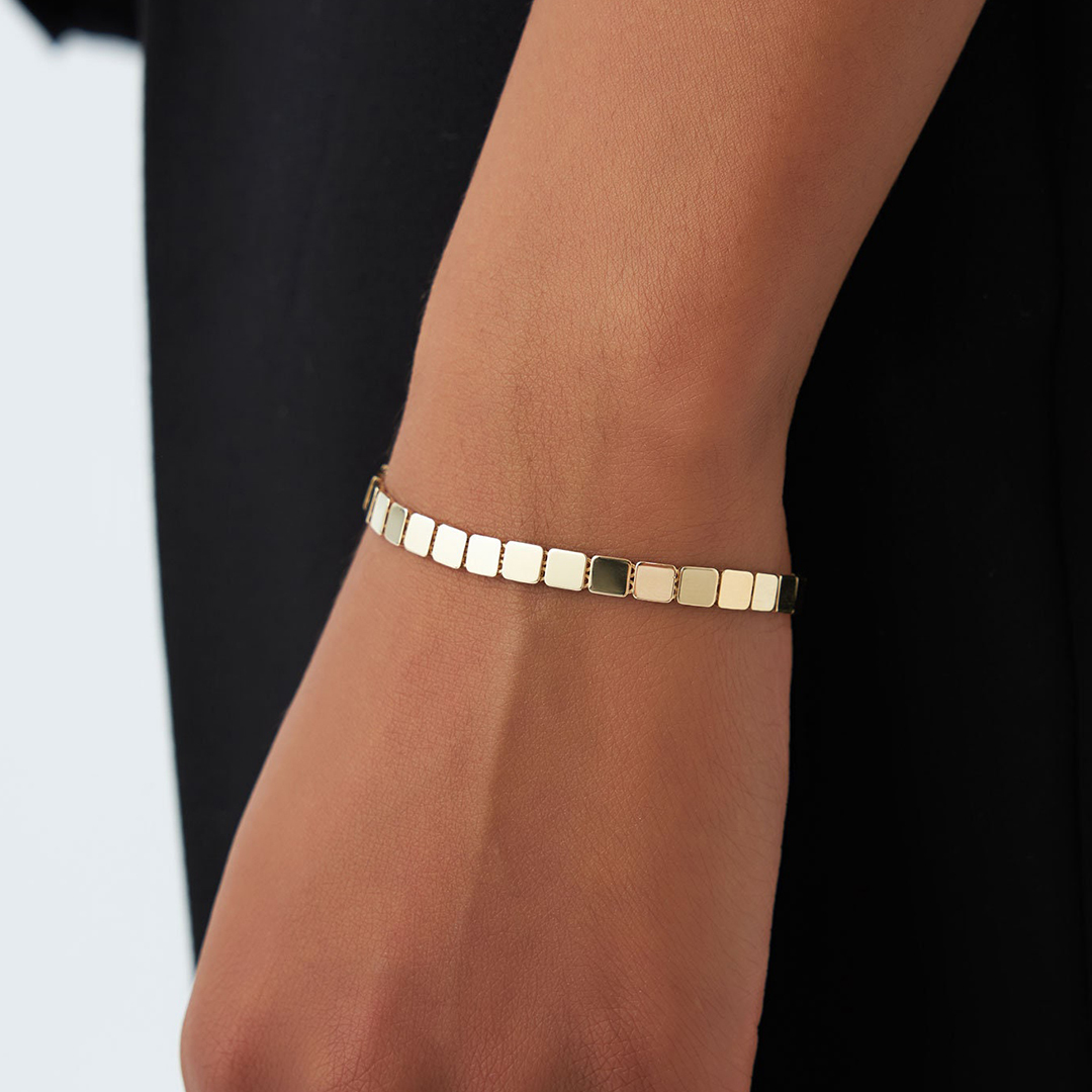 To Me From Me Square Link Bracelet