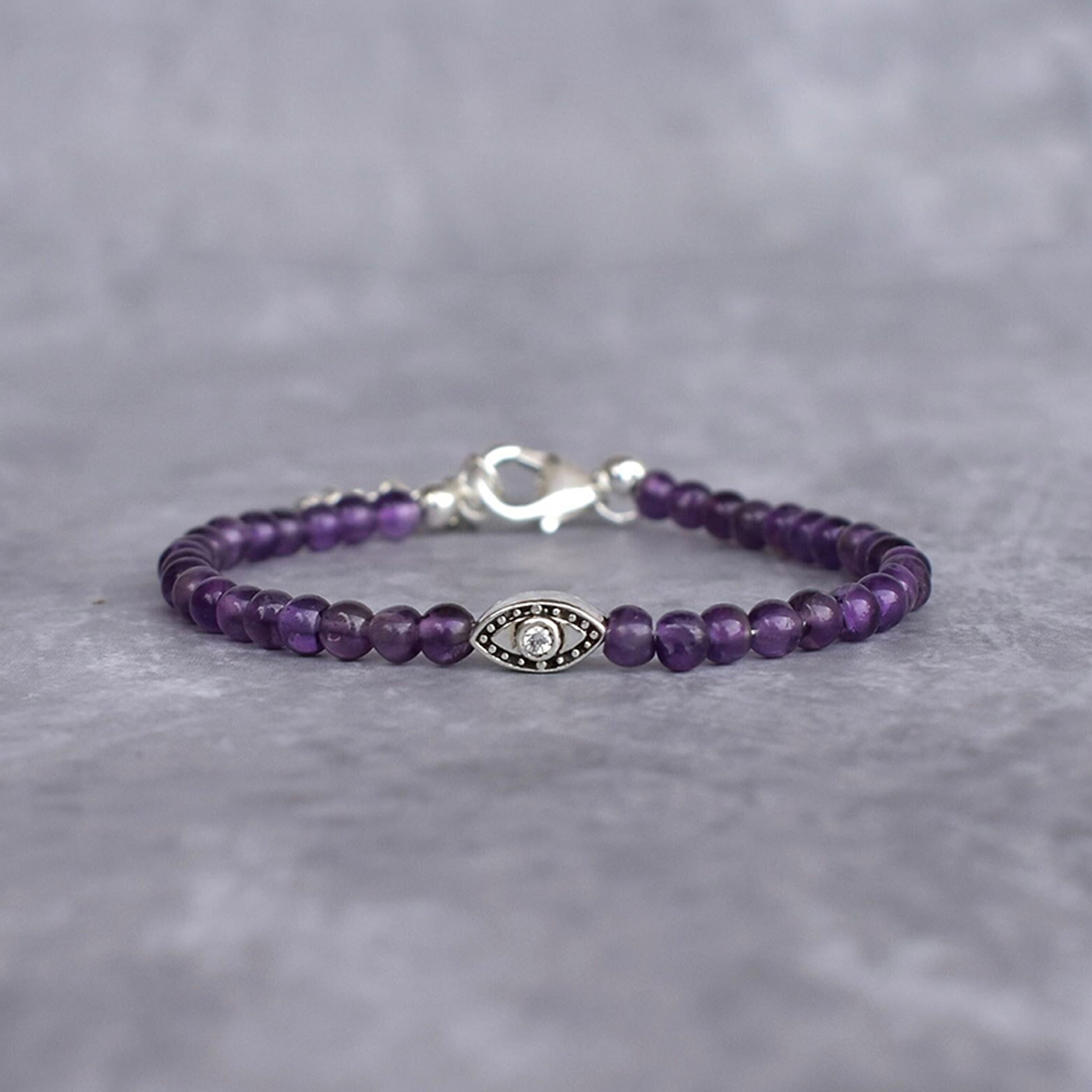 Lupus Awareness Evil Eye Charm Bracelet