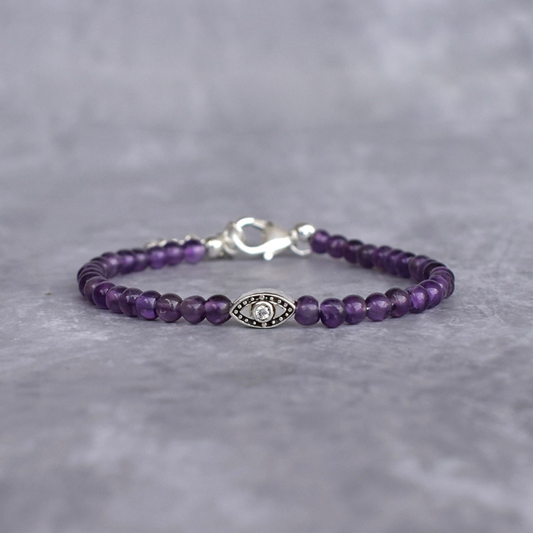 Lupus Awareness Evil Eye Charm Bracelet