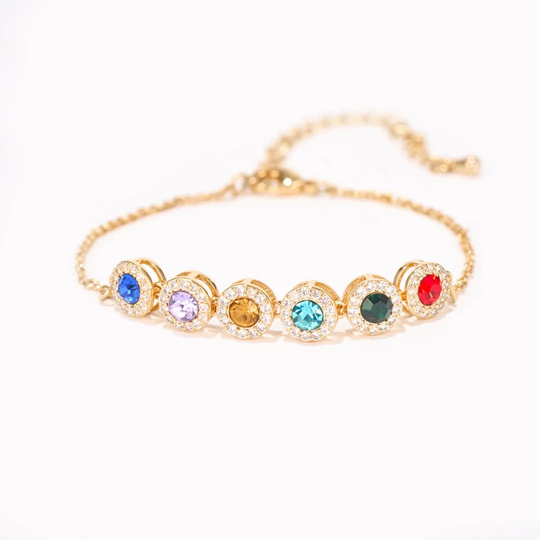 Specialized With 1-14 Kids Birthstones Gift For Her Bracelet Charms