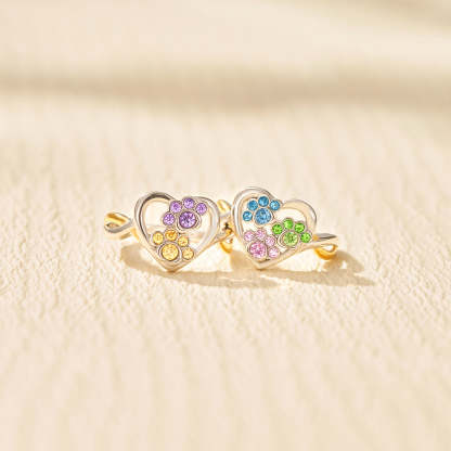 Furry Mom 1-3 Birthstone Ring