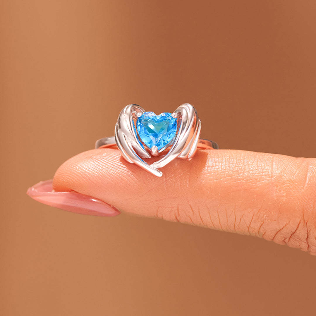 Hug From Heaven Heart Wings Ring