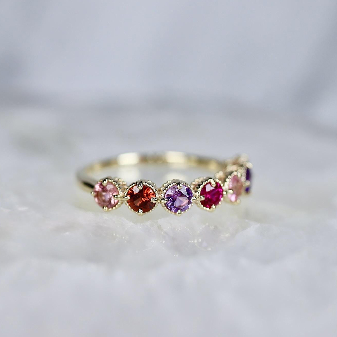Grandma’s Tears of Joy A Lifetime of Love Birthstone Ring