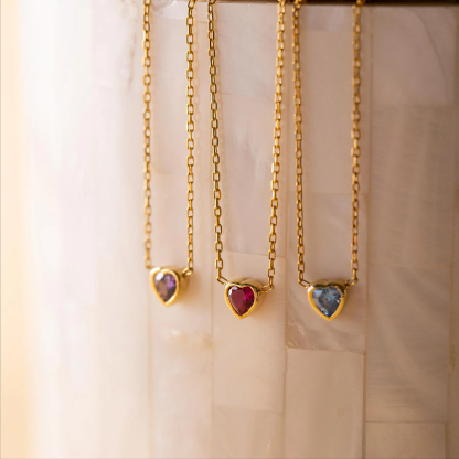 Choosing Myself Custom Heart Birthstone Necklace