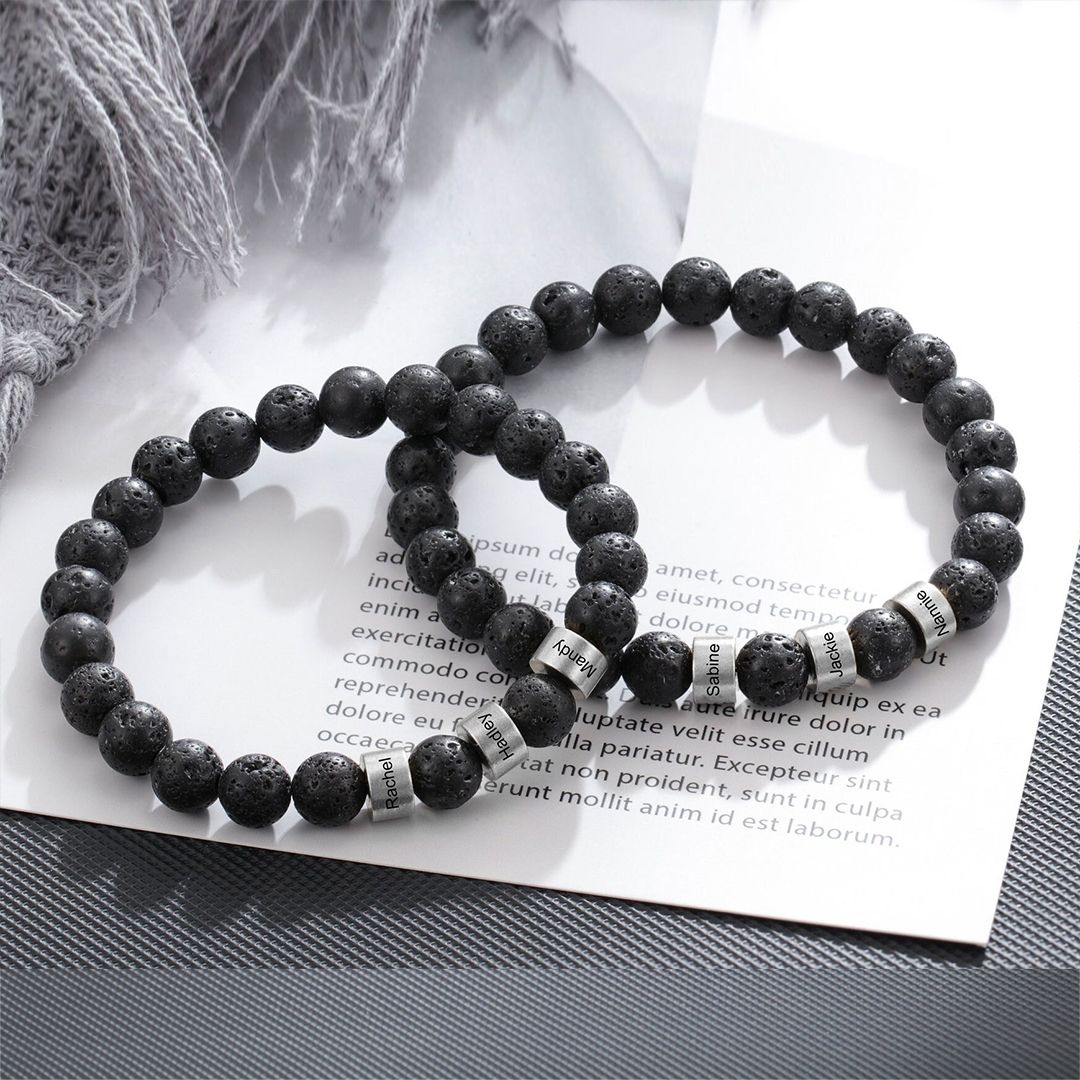 Personalized 1-6 Names Beaded Bracelet